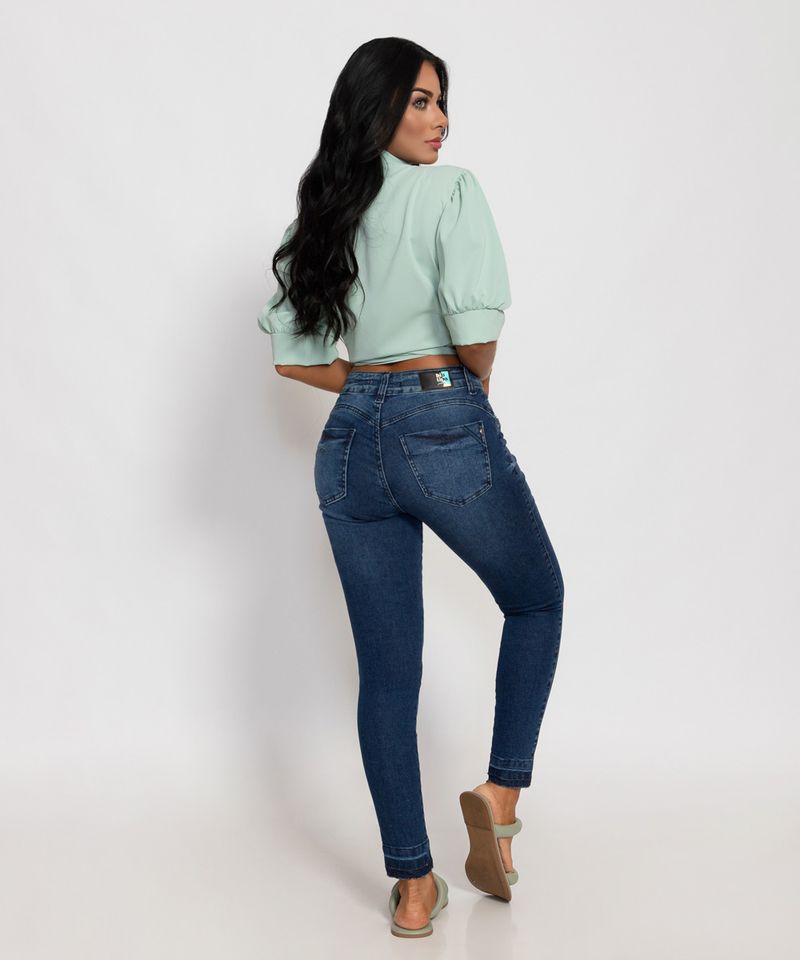 Calça Jeans Médio Skinny Feminina Bio Tipo - lojasbesni