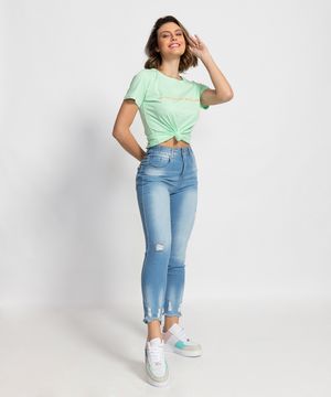 CALÇA BIOTIPO JEANS FEMININA RETA MIDI REF.27423