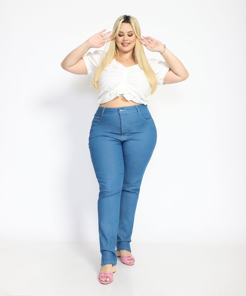 Calça jeans feminina 2024 biotipo plus size