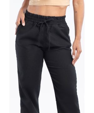 CALÇA BIOTIPO LINHO PRETO FEMININA MOM REF.30233