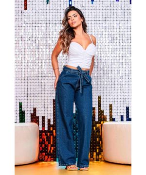 CALÇA BIOTIPO JEANS FEMININA WIDE LEG PETIT GINGA REF.30577