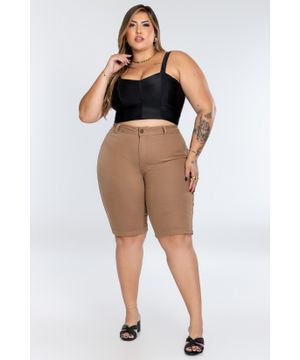 BERMUDA BIOTIPO SARJA FEMININA PLUS SIZE REF.30458